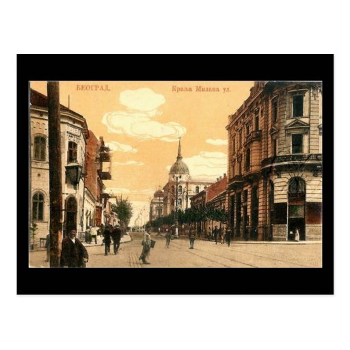 Old Postcard, Belgrade, Krala Milana Street