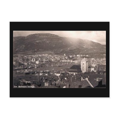Old Postcard, Bergen, Norway by gregoryolney2