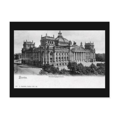Old Postcard, Berlin, Reichstag by gregoryolney2