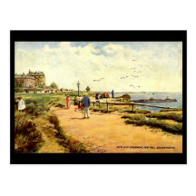 Old Postcard - Bournemouth, West Cliff and Pier