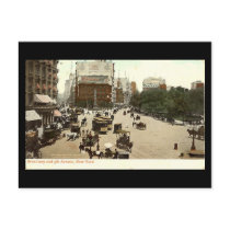 Old Postcard, Broadway & 5th Ave, New York City