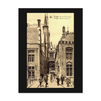 Old Postcard, Bruges by gregoryolney2
