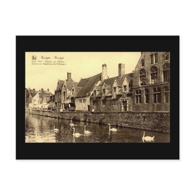 Old Postcard, Bruges by gregoryolney2