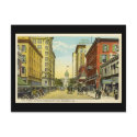 Old Postcard, Bull St, Savannah, Georgia