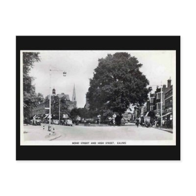 Old Postcard, Ealing, Bond St and High St by gregoryolney2