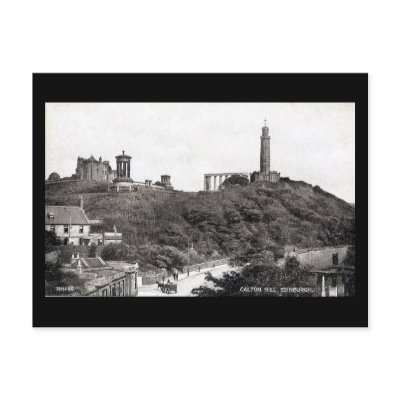 Old Postcard, Edinburgh, Calton Hill in 1930 by gregoryolney2
