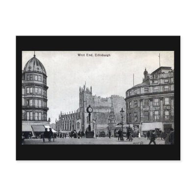 Old Postcard, Edinburgh, West End by gregoryolney2
