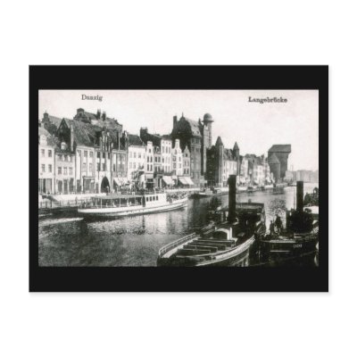 Old Postcard, Gdansk/Danzig, Langebrucke by gregoryolney2
