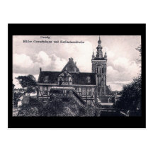 Old Postcard, Gdansk/Danzig, Poland