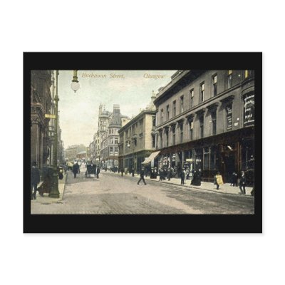 Old Postcard, Glasgow, Buchanan Street by gregoryolney2