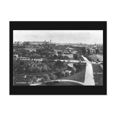 Old Postcard, Glasgow, Kelvingrove Park by gregoryolney2