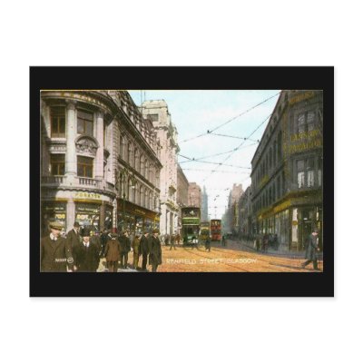 Old Postcard, Glasgow, Renfield Street by gregoryolney2