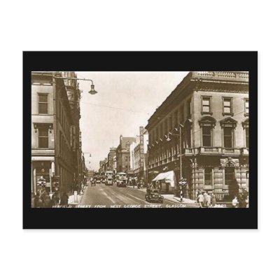 Old Postcard, Glasgow, Renfield Street by gregoryolney2