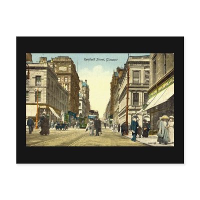 Old Postcard, Glasgow, Renfield Street, 1918 by gregoryolney2