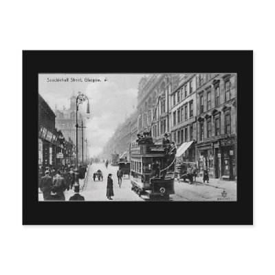 Old Postcard, Glasgow, Sauchiehall Street by gregoryolney2