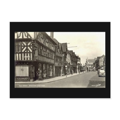 Old Postcard, High Street, Stratford-upon-Avon by gregoryolney2