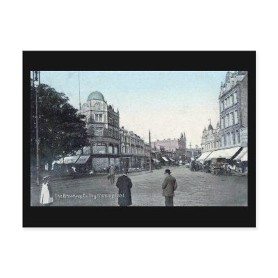 Old Postcard, London, Ealing Broadway by gregoryolney2