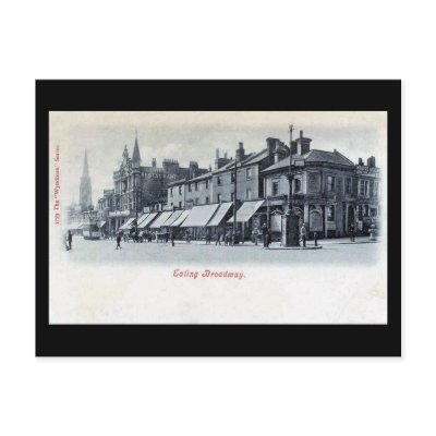 Old Postcard, London, Ealing Broadway by gregoryolney2