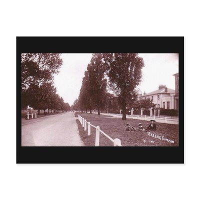 Old Postcard, London, Ealing Common by gregoryolney2