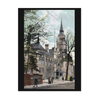 Old Postcard, London, Ealing, Victoria Hall by gregoryolney2