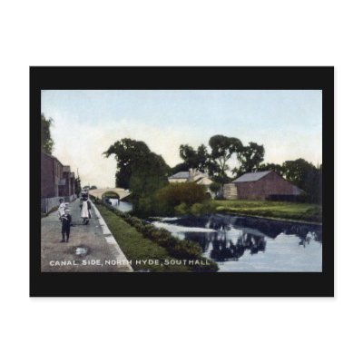 Old Postcard, London, Southall, Canal by gregoryolney2