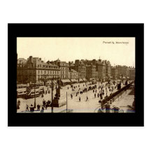 Old Postcard, Manchester, Piccadilly