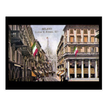 Old Postcard - Milan, Corso Vittorio Emanuele III