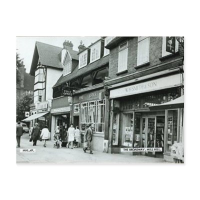 Old Postcard, Mill Hill Broadway by gregoryolney2