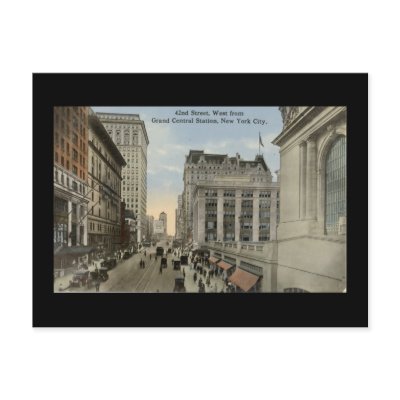 Old Postcard, New York City, 42nd Street by gregoryolney2