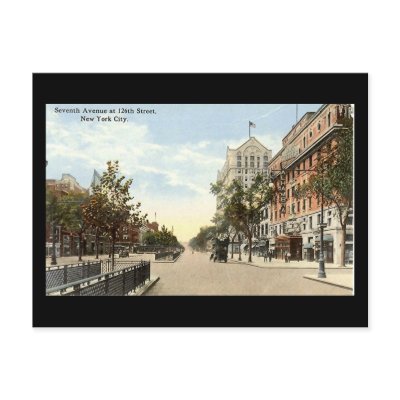 Old Postcard, New York City, 7th Ave at 126th Stre by gregoryolney2