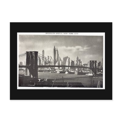 Old Postcard, New York City, Brooklyn Bridge by gregoryolney2