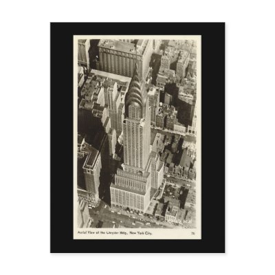Old Postcard, New York City, Chrysler Building by gregoryolney2