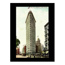 Old Postcard, New York City, Flat Iron Building