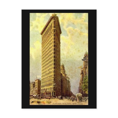 Old Postcard, New York City, Flatiron Building by gregoryolney2