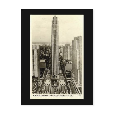 Old Postcard, Rockefeller Center, New York City by gregoryolney2