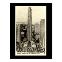 Old Postcard, Rockefeller Center, New York City