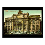 Old Postcard, Rome, Fontana di Trevi in 1908