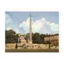 Old Postcard, Rome, Piazza del Popolo