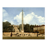 Old Postcard, Rome, Piazza del Popolo