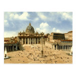Old Postcard, Rome, St Peter's and the Vatican