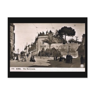 Old Postcard, Rome, Via Nazionale by gregoryolney2