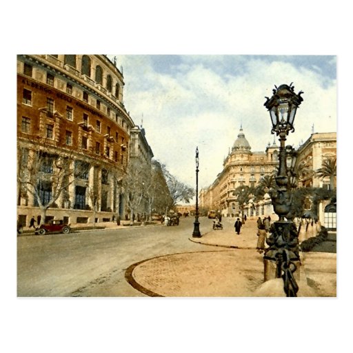 Old Postcard, Rome, Via Vittorio Veneto