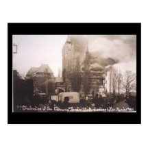 Old Postcard - Shakespeare Memorial Theatre Fire, 