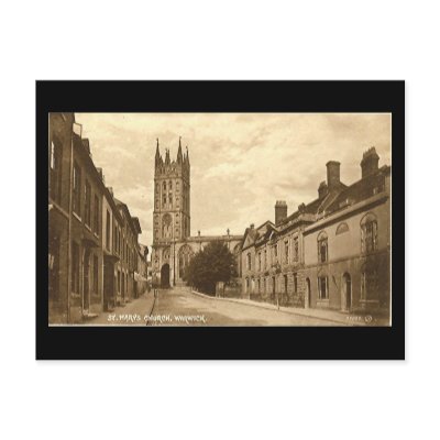 Old Postcard, St Mary's Church, Warwick by gregoryolney2