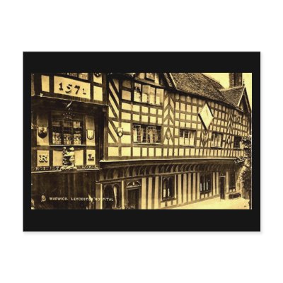 Old Postcard, Warwick, Leycester Hospital by gregoryolney2