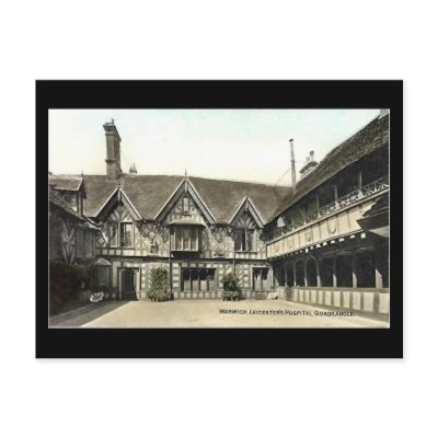 Old Postcard,  Warwick, Leycester Hospital by gregoryolney2