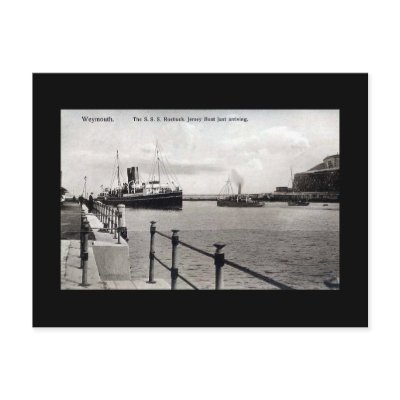 Old Postcard, Weymouth, Arrival of the Jersey Boat by gregoryolney2