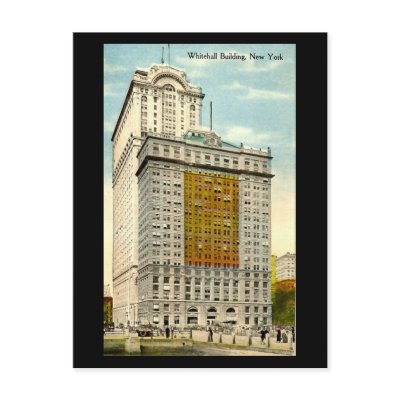 Old Postcard, Whitehall Building, New York City by gregoryolney2