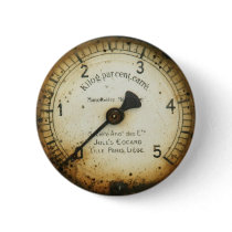 Old pressure gauge from a vintage racing car pin