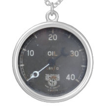 Old pressure gauge from a vintage racing car custom jewelry